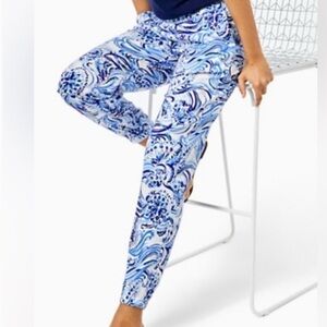 Lilly Pulitzer Rici stretch pant in resort white don’t be jelly size large NWT